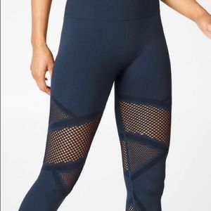 Mosaic high waisted 7/8 Large in dark blue- large